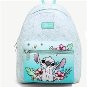 Loungefly Lilo and Stitch Mini Backpack with Flowers